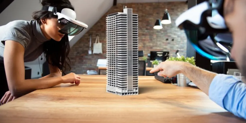 Engenheiros utilizam equipamentos modernos, com ar futurista