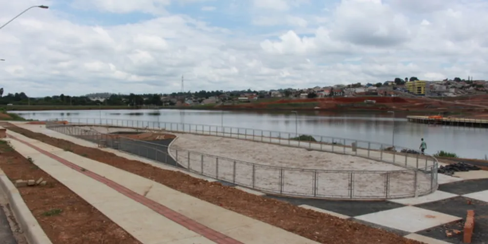 Imagem ilustrativa da imagem Lago de Olarias tem quase metade das obras concluídas