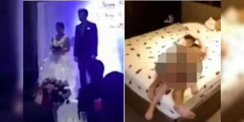Enquanto o vídeo era exibido diante dos convidados, o noivo disse à noiva: "Você pensava que eu não soubesse?"