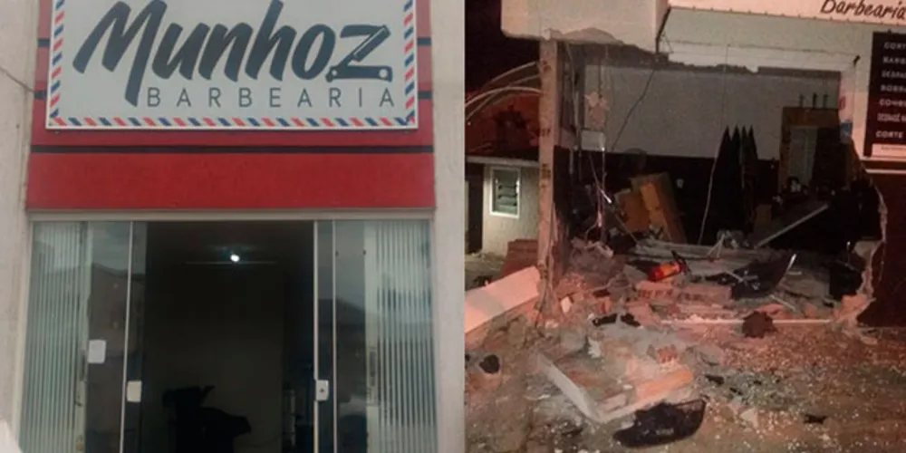 Após derrubar comércio, motorista ajuda na reconstrução da barbearia 