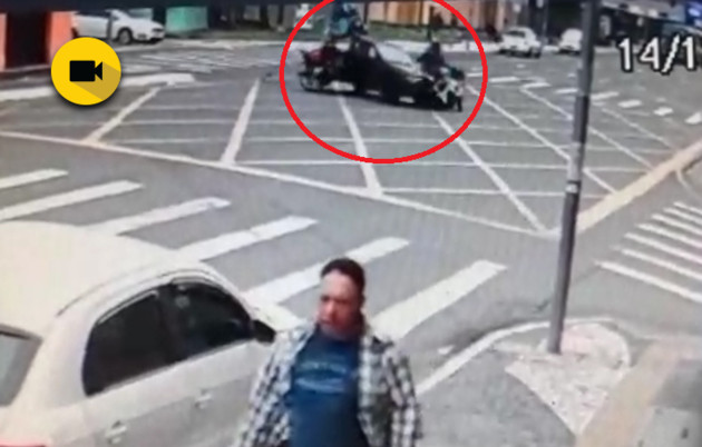 Imagem ilustrativa da imagem Câmeras flagram colisão entre carro e motos em PG