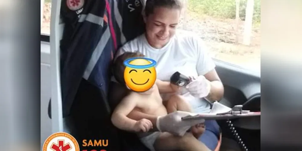 Mãe também precisou ser acalmada pelos socorristas enquanto o bebê era avaliado