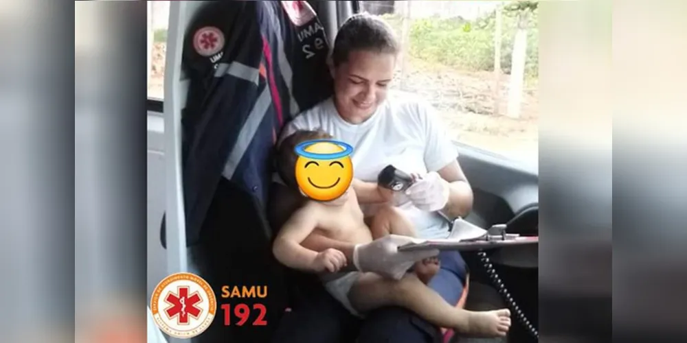 Mãe também precisou ser acalmada pelos socorristas enquanto o bebê era avaliado