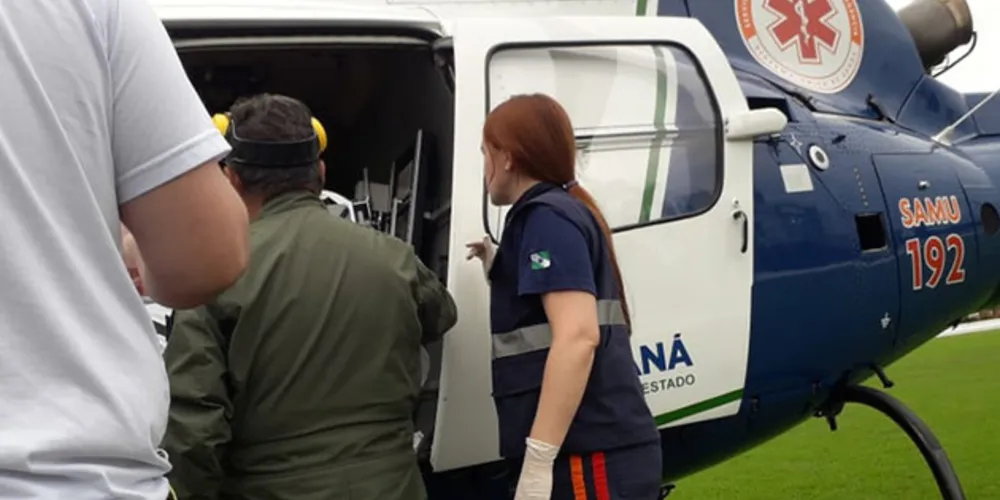 Mulher precisou ser levada à UTI do Hospital da Cruz Vermelha, em Castro