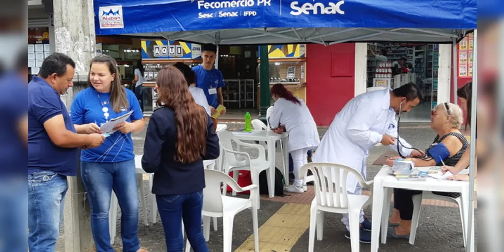 Nesta quarta e quinta, o espaço fica montado no calçadão, próximo ao Ponto Azul