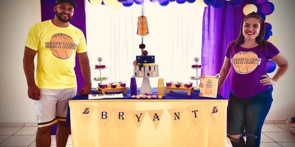 A decoração do chá do 'Bryant' foi toda inspirada no Kobe