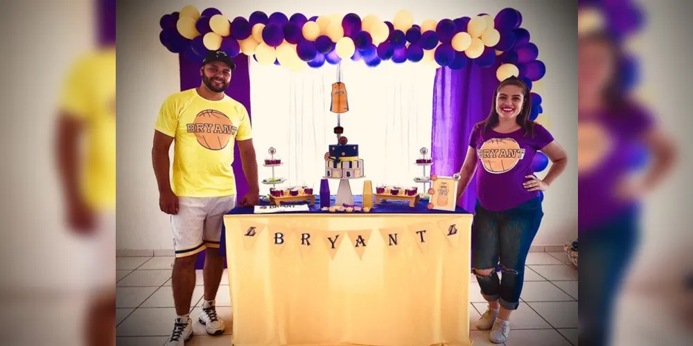 A decoração do chá do 'Bryant' foi toda inspirada no Kobe