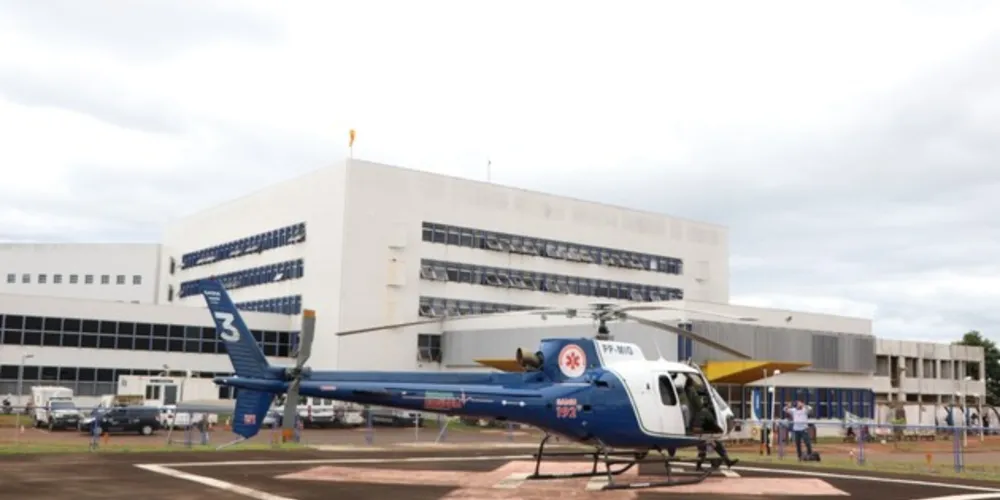  A criança foi transferida em estado grave pela equipe Aeromédica do SAMU - Campos Gerais.