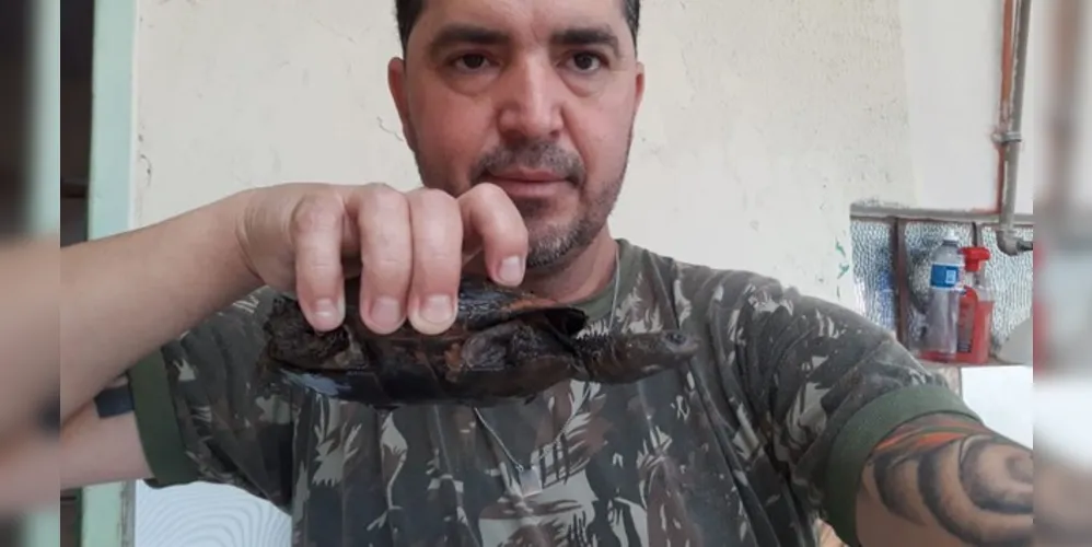 Denilson encontrou o animal e levou para casa. 