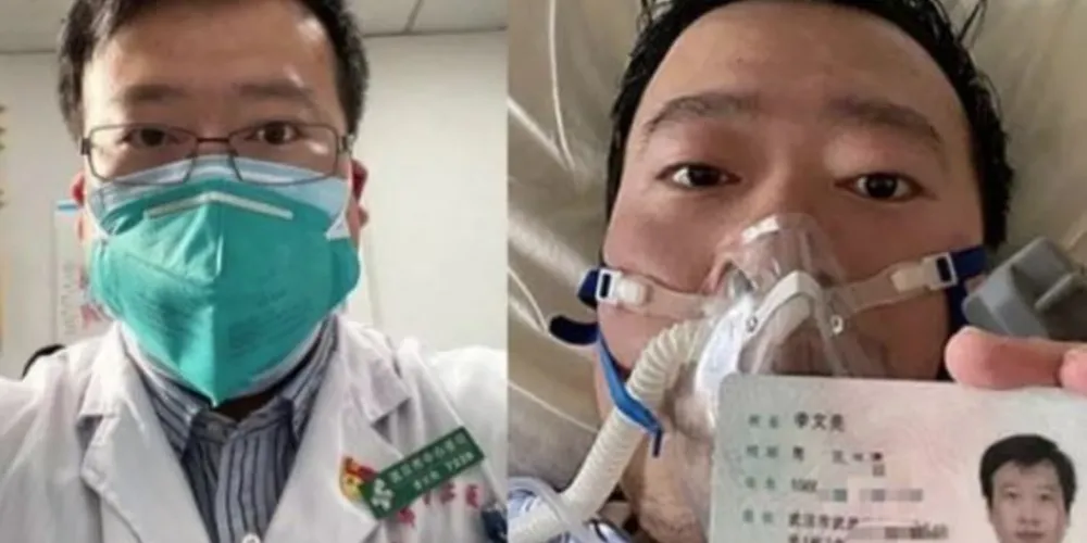 Li Wenliang, oftalmologista do Hospital Central de Wuhan, morreu por complicações respiratórias