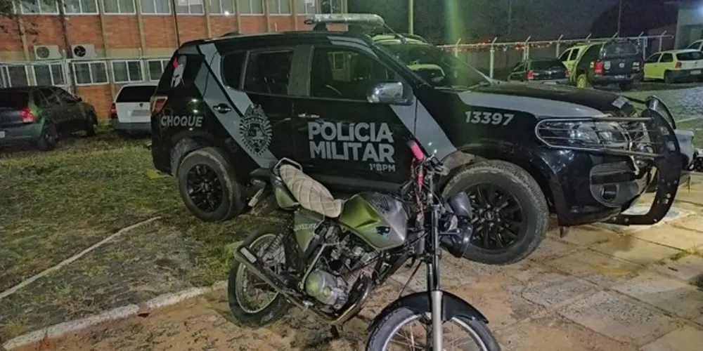 Motocicleta estava com placa de outro veículo