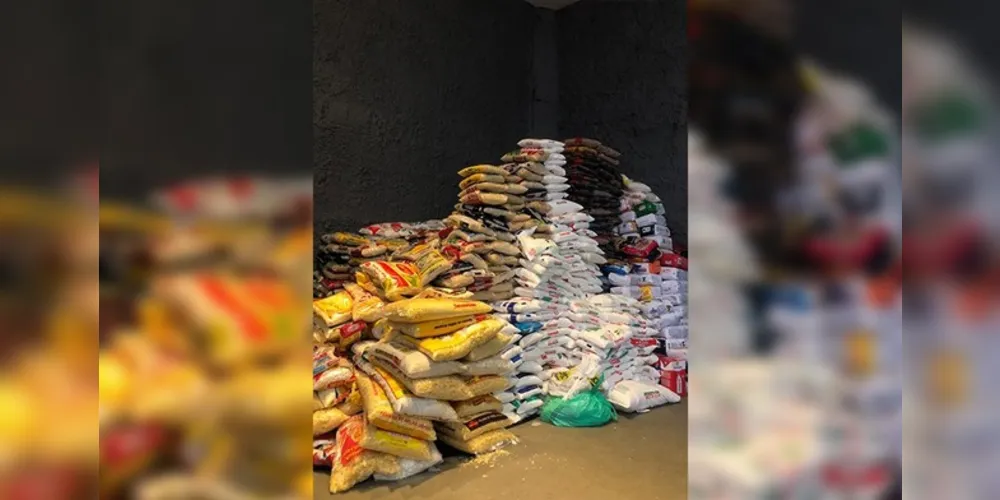Os alimentos arrecadados foram doados para a Colméia Espírita Vovó Abigail 