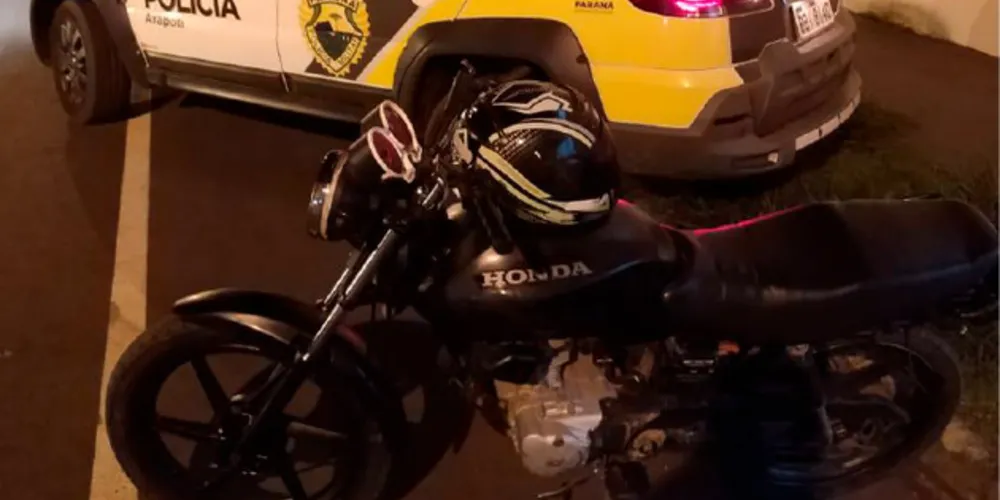 Imagem ilustrativa da imagem Polícia flagra adolescente com moto furtada em Arapoti
