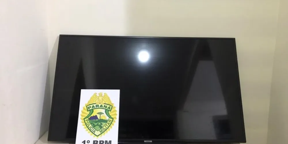 Suspeito confessou que TV era furtada ao ser abordado pela PM
