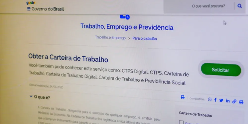 Carteira deverá ser feita online ou por meio do aplicativo no celular