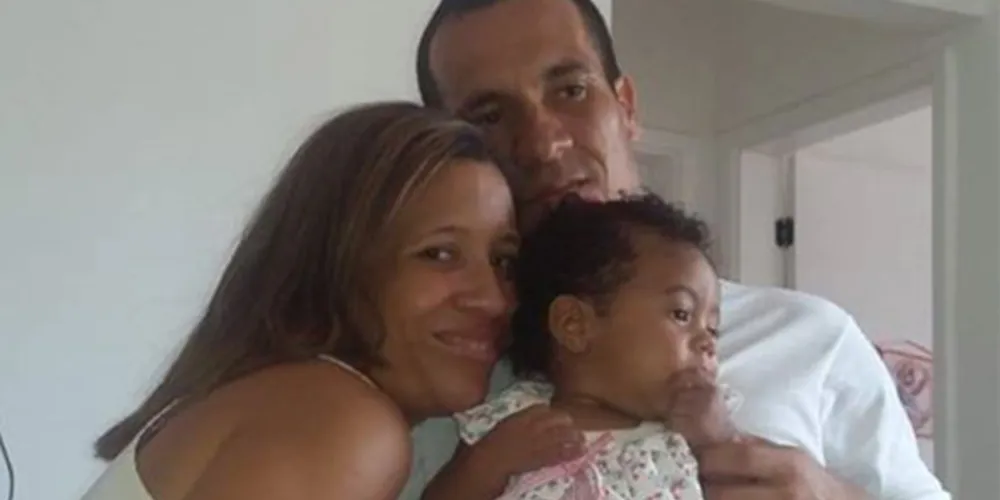 Aline, Paulo César e a filha de Paulo; Família procura o pai que morou em Ponta Grossa
