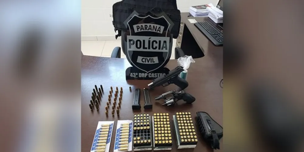 Imagem ilustrativa da imagem Em Castro, homem é preso com armas e munições