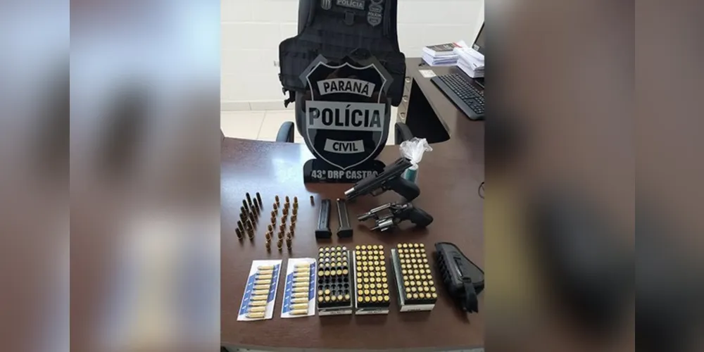 Imagem ilustrativa da imagem Em Castro, homem é preso com armas e munições