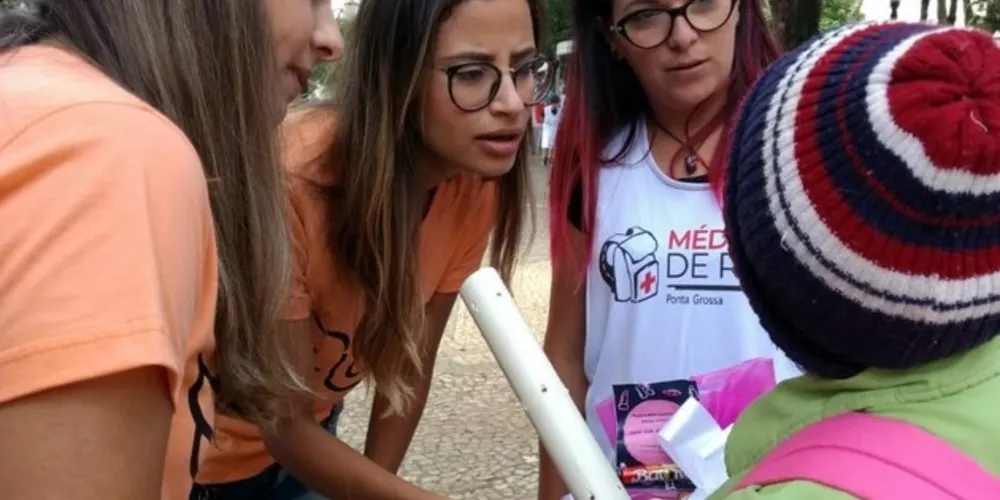 A ação aconteceu na Praça do Ponto Azul