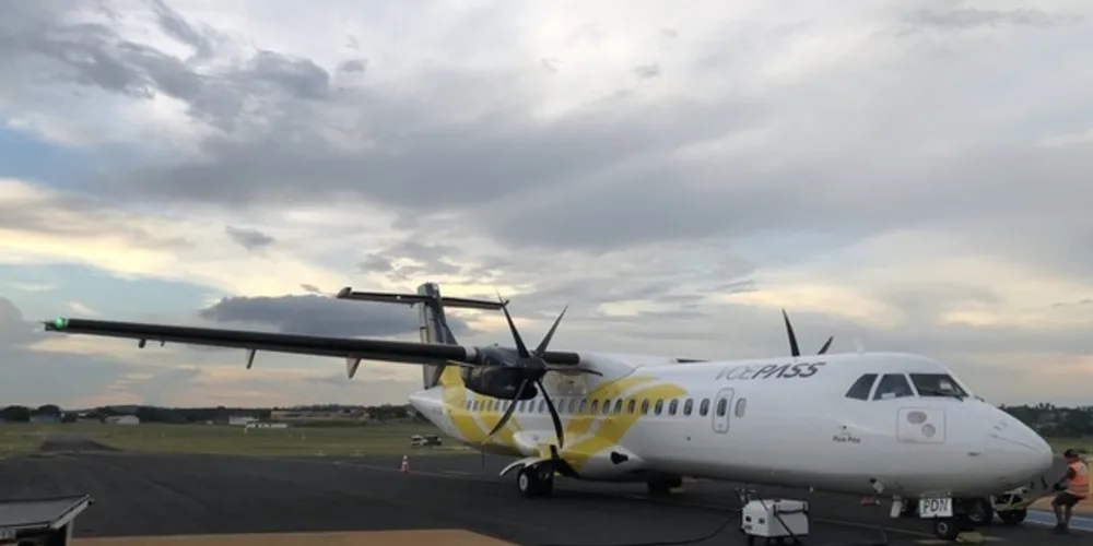 Imagem ilustrativa da imagem Voepass mantém um voo diário a São Paulo e suspende Foz