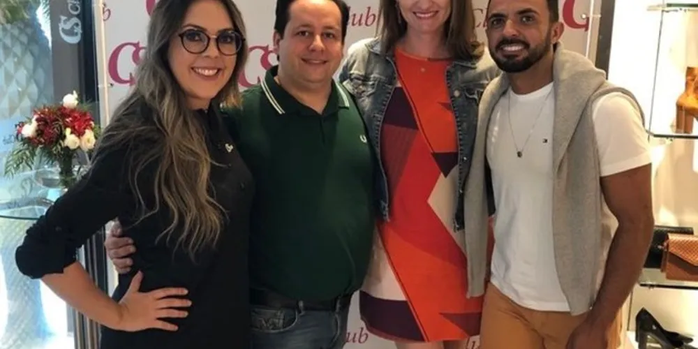 Suelem Martins, este colunista, Elaine Pontarolo Artero e André Silva