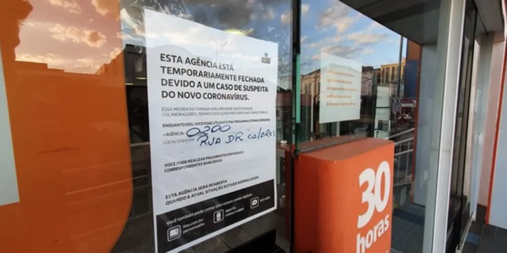 Imagem ilustrativa da imagem Banco de PG fecha por suspeita de Coronavírus