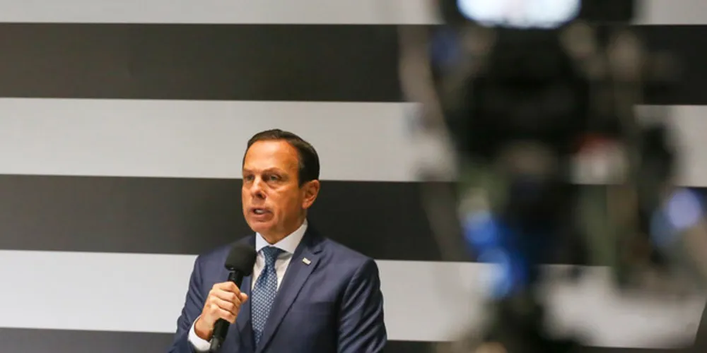 Governador do Estado de São Paulo, João Doria, durante Coletiva de imprensa sobre coronavírus