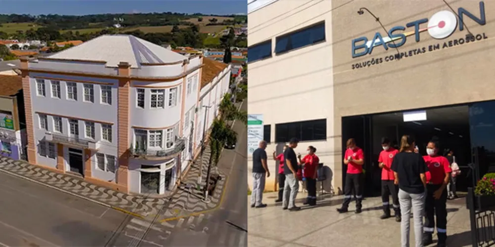 Além da distribuição em residências, a Baston entregou à Secretaria Municipal de Saúde 12 de galões de 5 litros de álcool 70%.