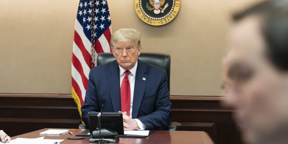 O presidente Donald J. Trump em Teleconferência com governadores sobre parceria para a resposta COVID-19