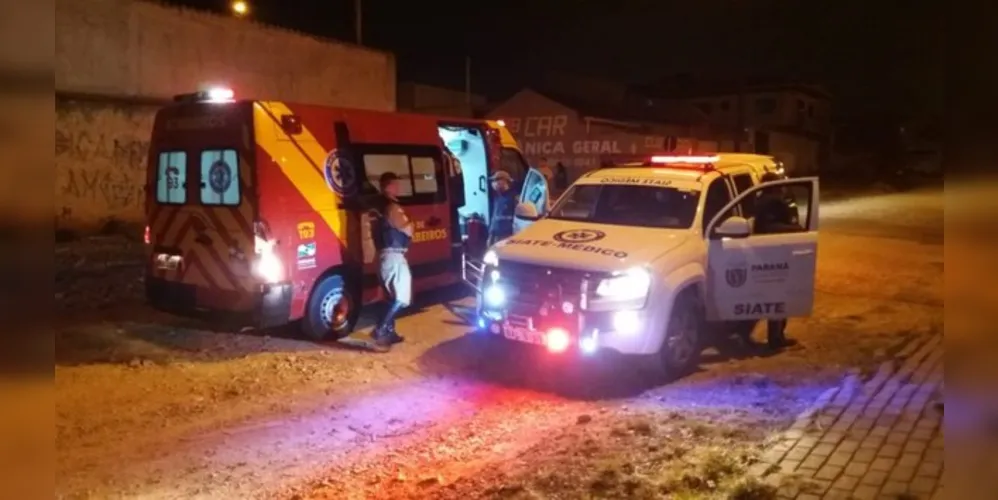 Vítima foi levada ao Hospital Cajuru com fermentos considerados graves