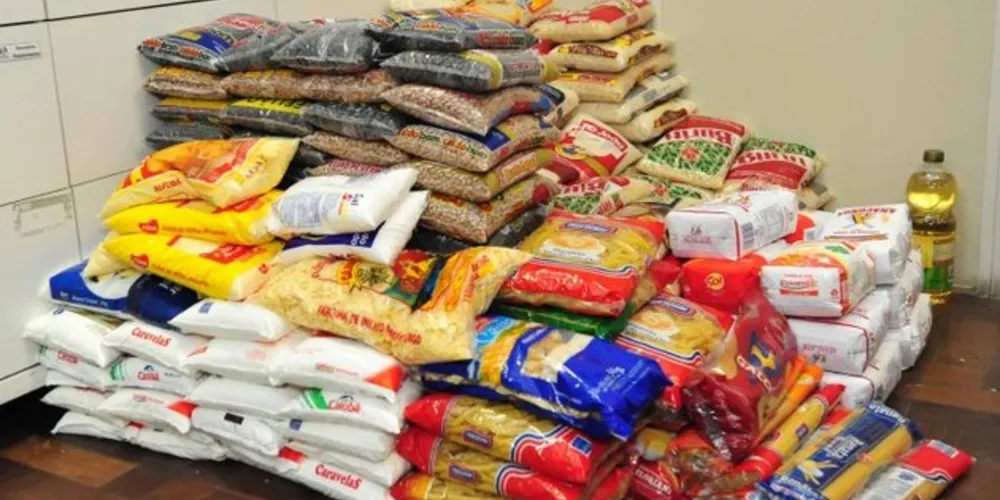 Os alimentos serão distribuídos para a população que se encontra em vulnerabilidade social