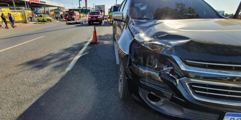 O grave acidente aconteceu por volta das 15h30, na pista Bairro/Centro