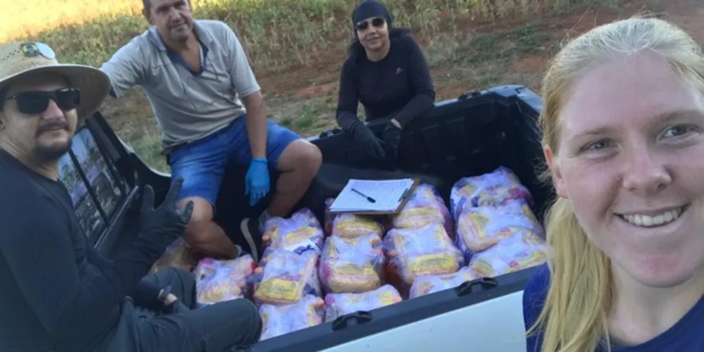 A ação foi coordenada pela Presidente da Associação, Fernanda Haura.