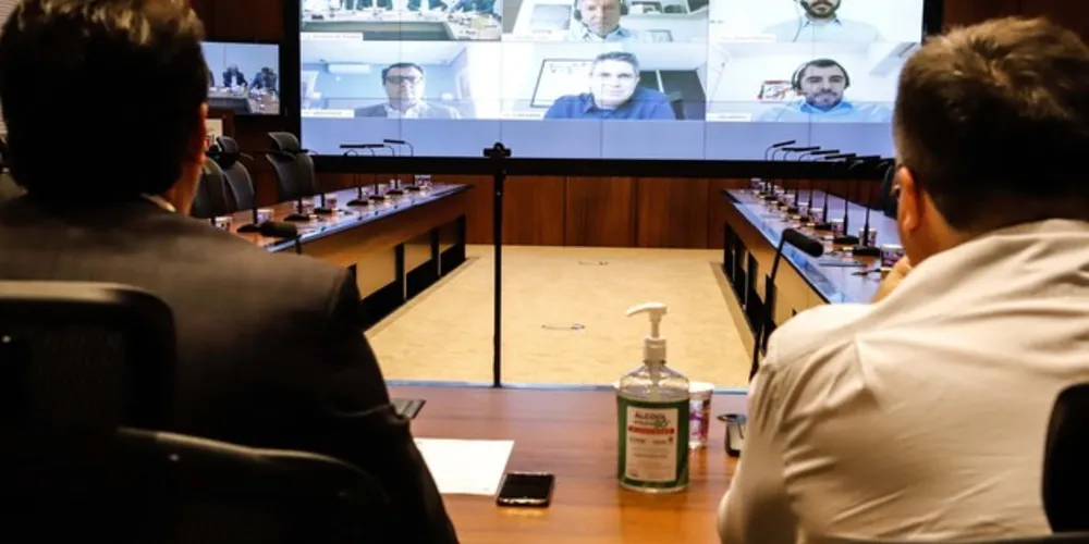 Videoconferência foi realizada entre Governo do Estado e diretores da empresa 