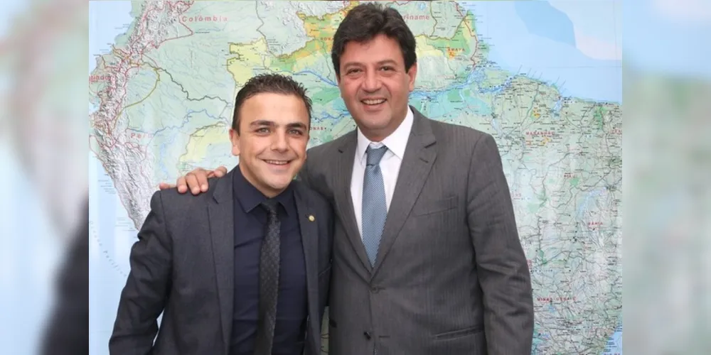 Aliel e Mandetta em reunião realizada em junho de 2019;