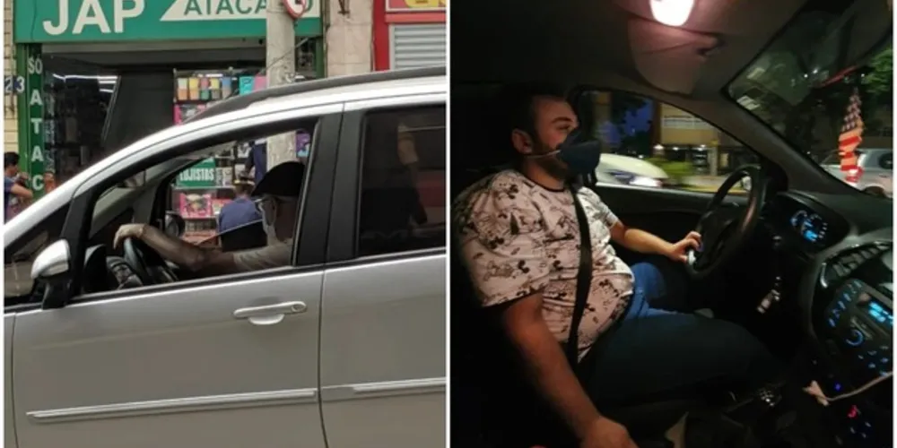 É falsa a informação de que motoristas estão sendo multados pelo não uso de máscara