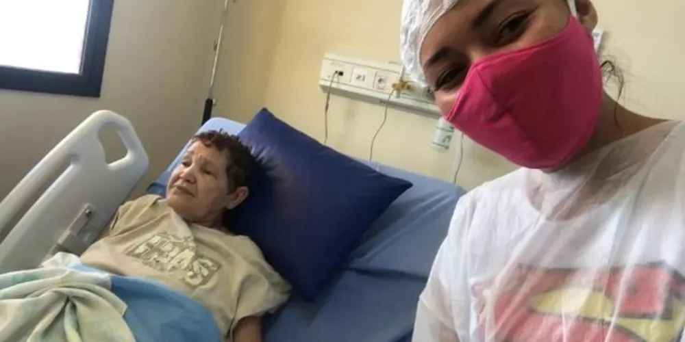 Maria da Conceição Oliveira, 68, testou positivo para a Covid e está internada no Hospital Abelardo Santos, em Belém, desde 30 de abril