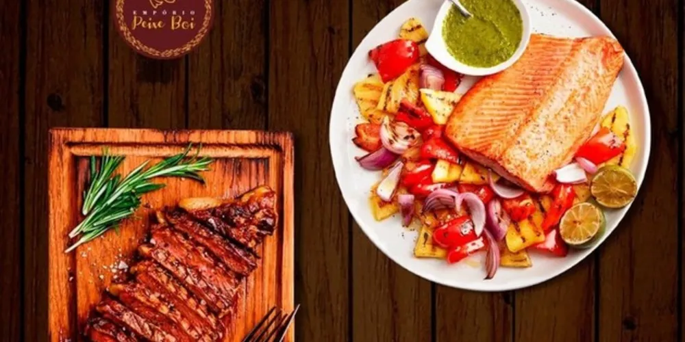 São Promoções para carne bovina e peixes, adquirindo os produtos você concorre a um kit churrasco