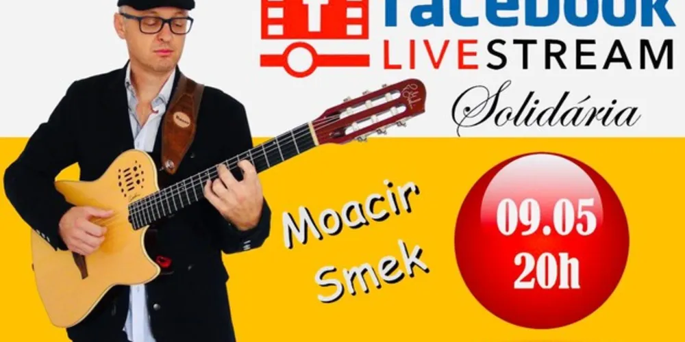 Moacir Smek, realiza live solidária, neste sábado (9), para ajudar quatro instituições de acolhimento