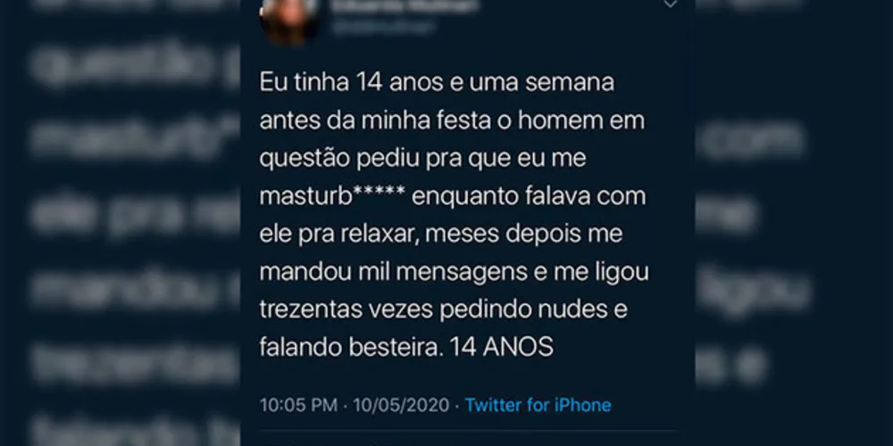 Nomes foram borrados para preserver a identidade das vítimas