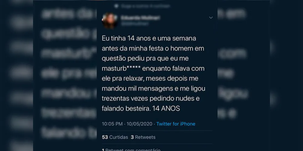 Nomes foram borrados para preserver a identidade das vítimas