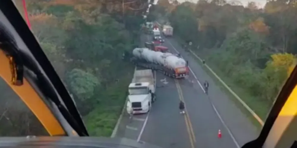Grave acidente aconteceu em um trecho da Rodovia do Xisto