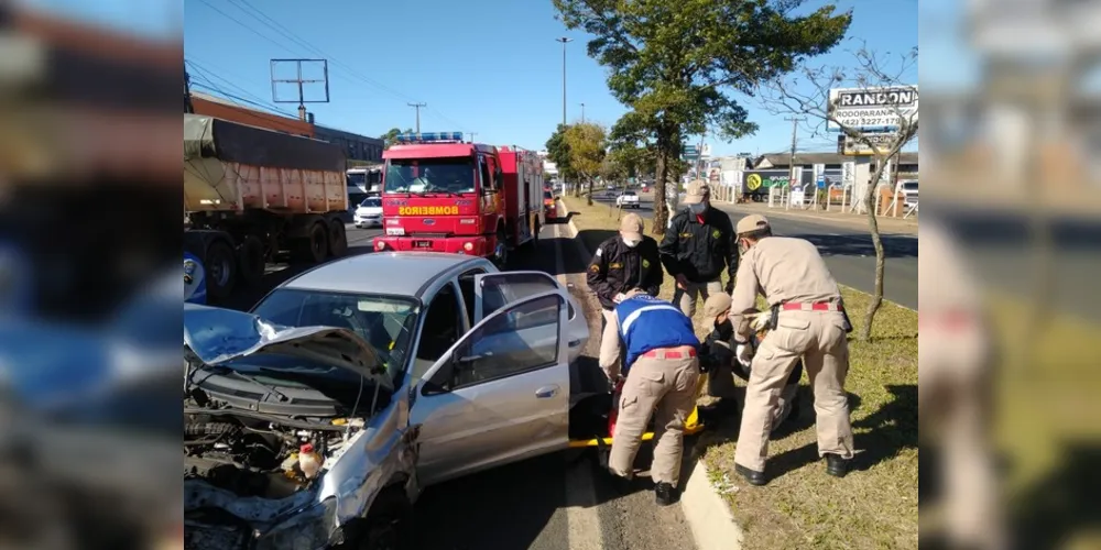 A vítima ocupava um automóvel Celta que se envolveu numa colisão traseira