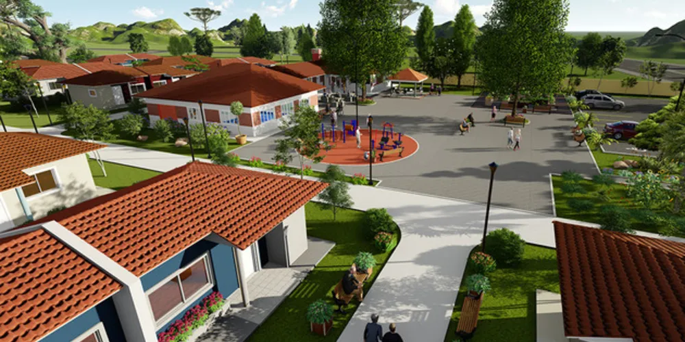 ondomínio habitacional horizontal é destinado a pessoas acima dos 60 anos sozinhas ou casais, com renda de um a seis salários mínimos.