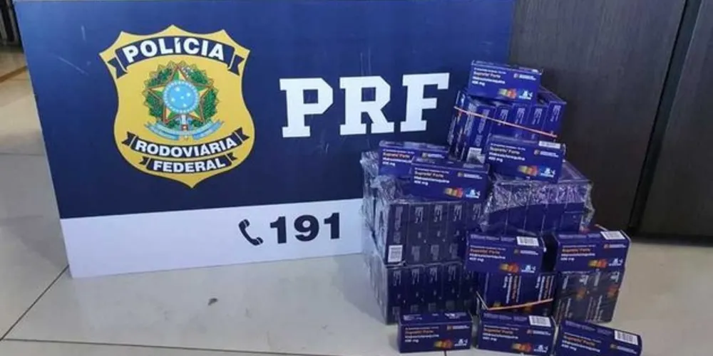 Na última quarta (27), agentes da PRF encontraram mais de três mil comprimidos de hidroxicloroquina contrabandeados do Paraguai para o Brasil