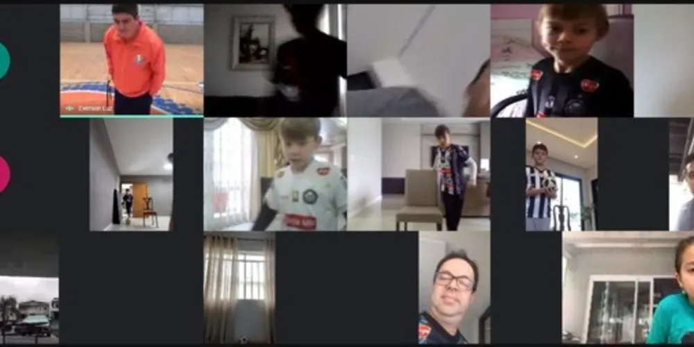 Os atletas da Escolinha estão treinando online desde maio
