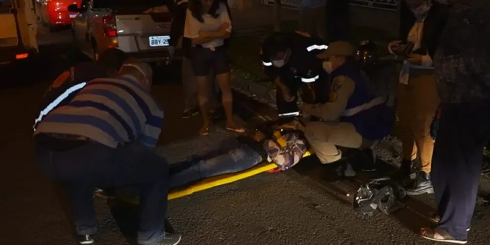 Colisão foi registrada no cruzamento da Rua Emílio Andreatta e a Avenida Ernani Batista Rosas