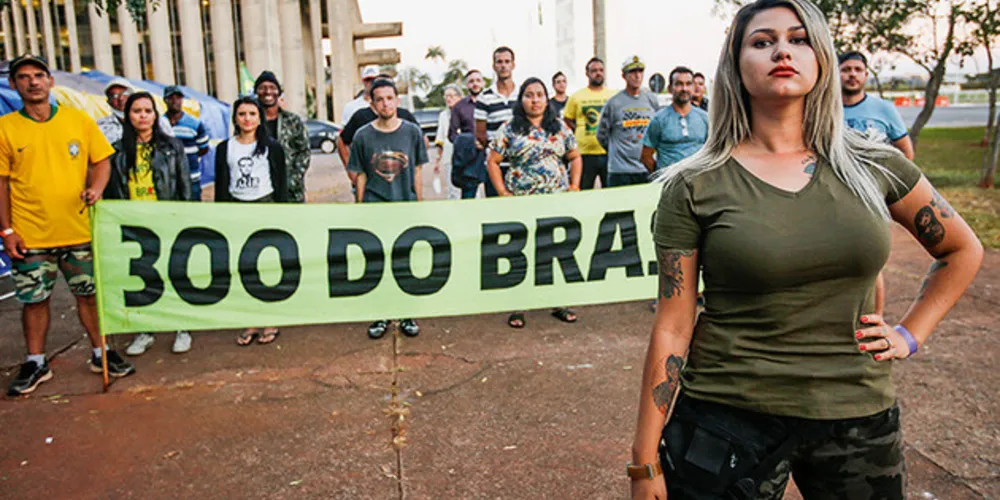 Sara Winter, líder do movimento, pediu uma "reação" do presidente Jair Bolsonaro