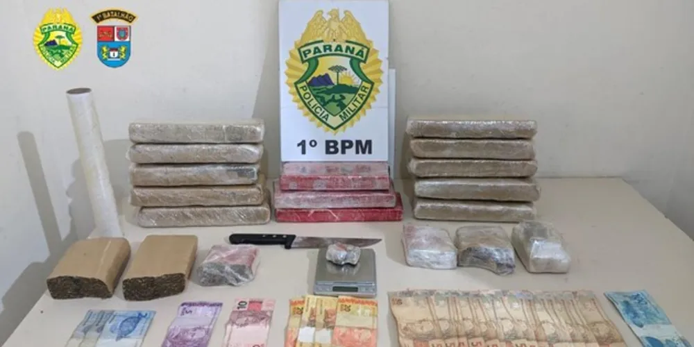 Droga estava na casa de rapaz abordado na tarde desta segunda-feira