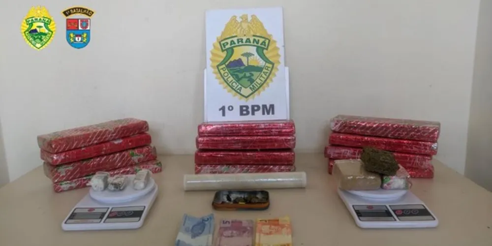 Mais de nove quilos de maconha foram encontrados na Vila Estrela
